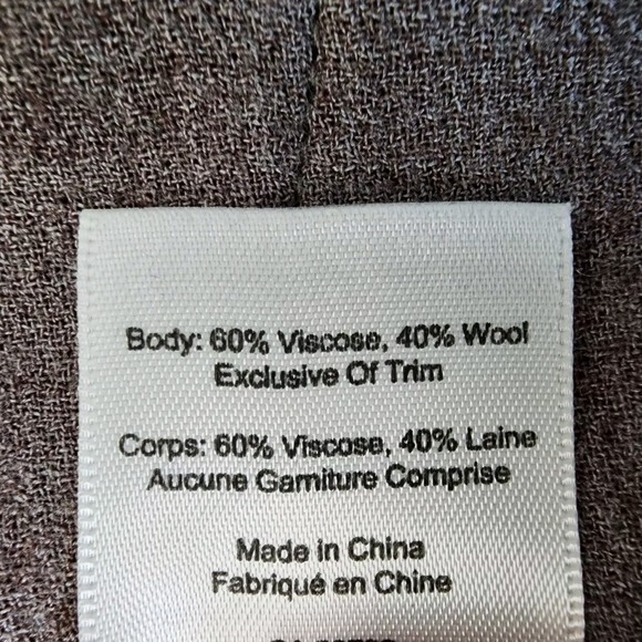 WILFRED ARITZIA Wool Blend Skirt Womens 0 Pockets Belt 27" Waist Taupe Mushroom - Picture 9 of 16